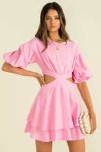 Boutique Gracious Cut Out Dress Pink