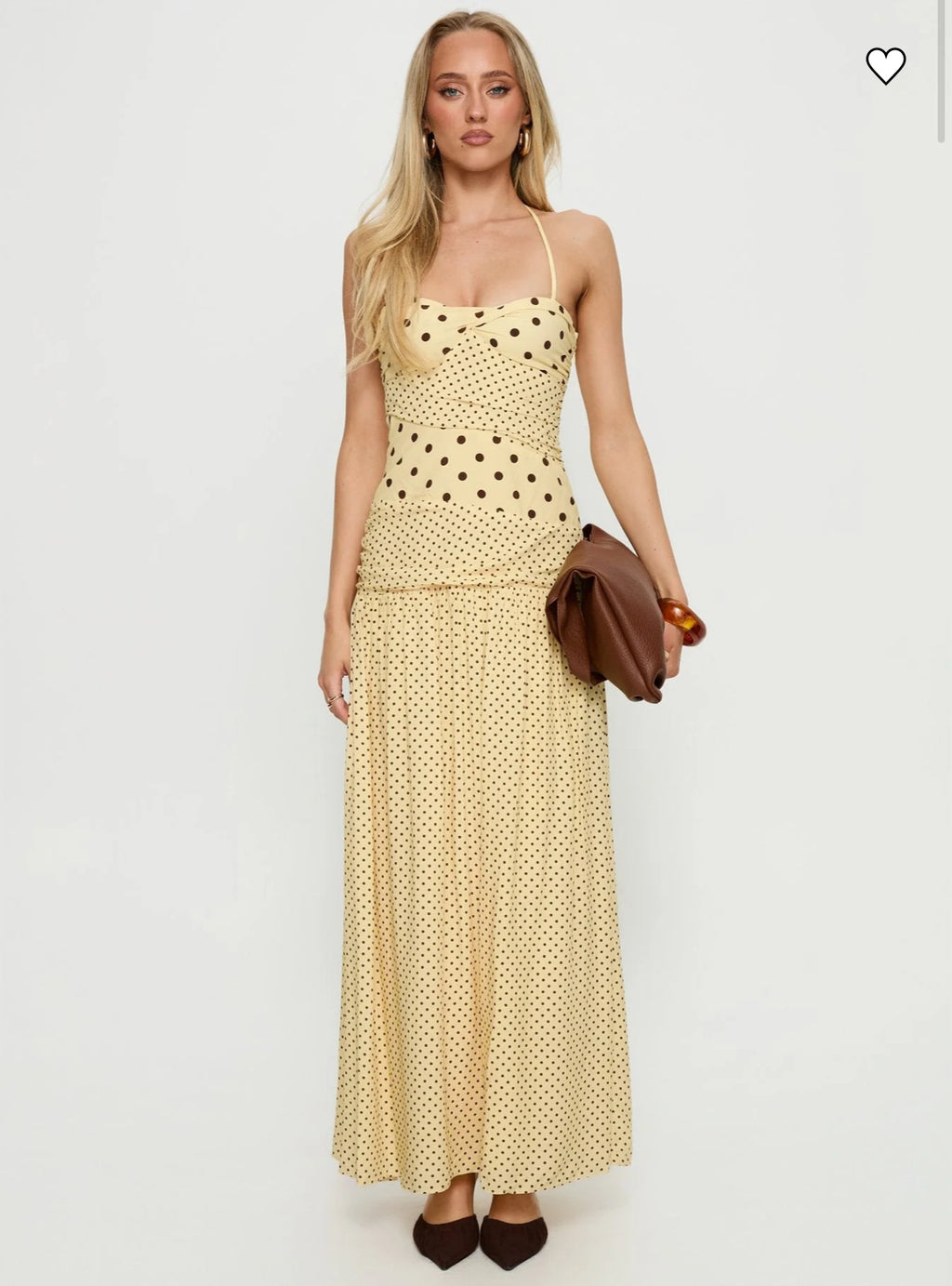 Princess Polly Marguerite Halter Maxi Dress Lemon