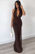 Bec & Bridge Cassie Drape Maxi | Chocolate
