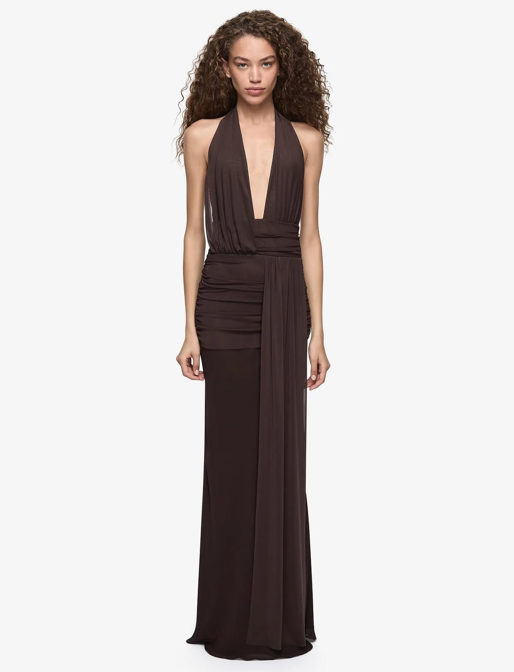Bec & Bridge Cassie Drape Maxi | Chocolate