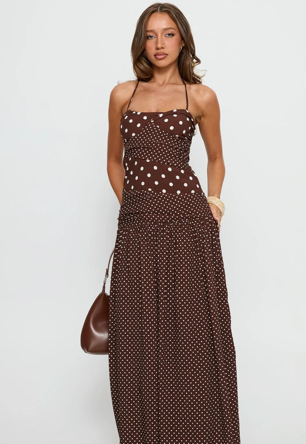 Princess Polly Marguerite Halter Maxi Dress Brown Rent For An Event Princess Polly Marguerite Halter Maxi Dress Brown Rent For An Event