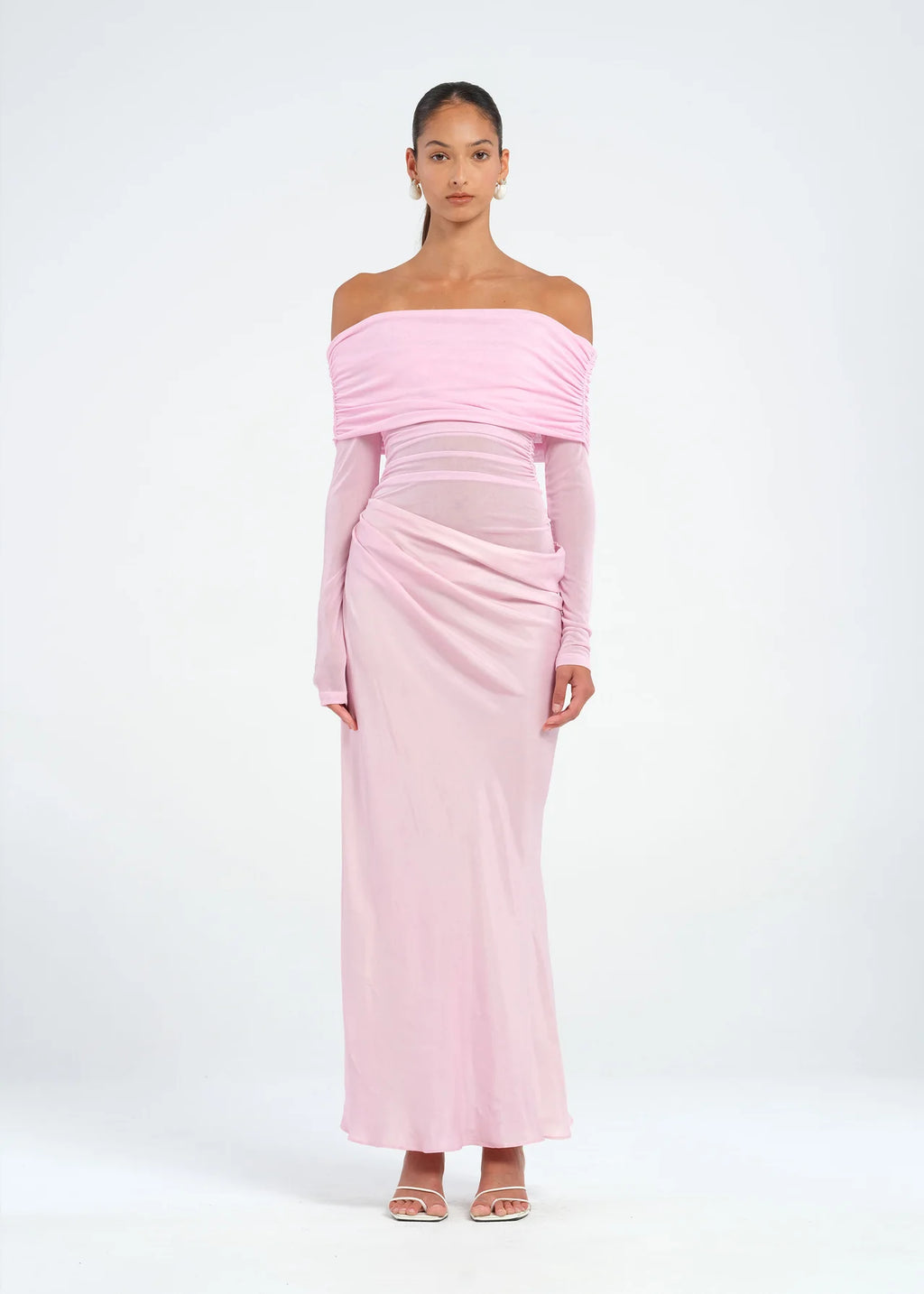 BENNI Yasmin off shoulder dress- Pink