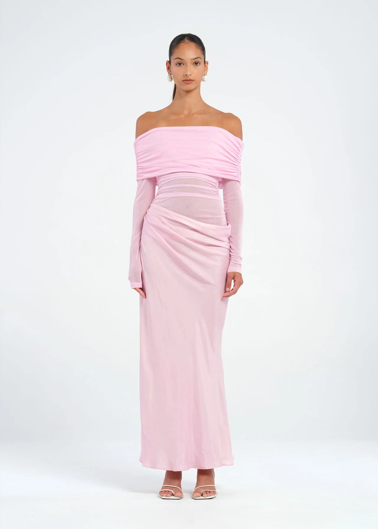 BENNI Yasmin off shoulder dress- Pink