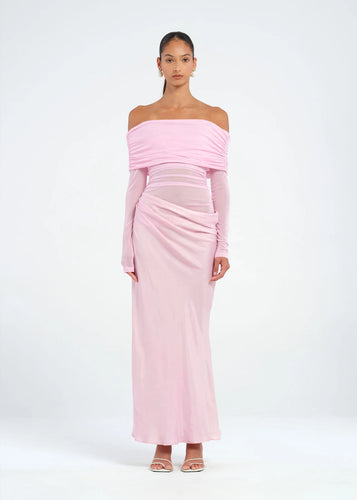 BENNI Yasmin off shoulder dress- Pink