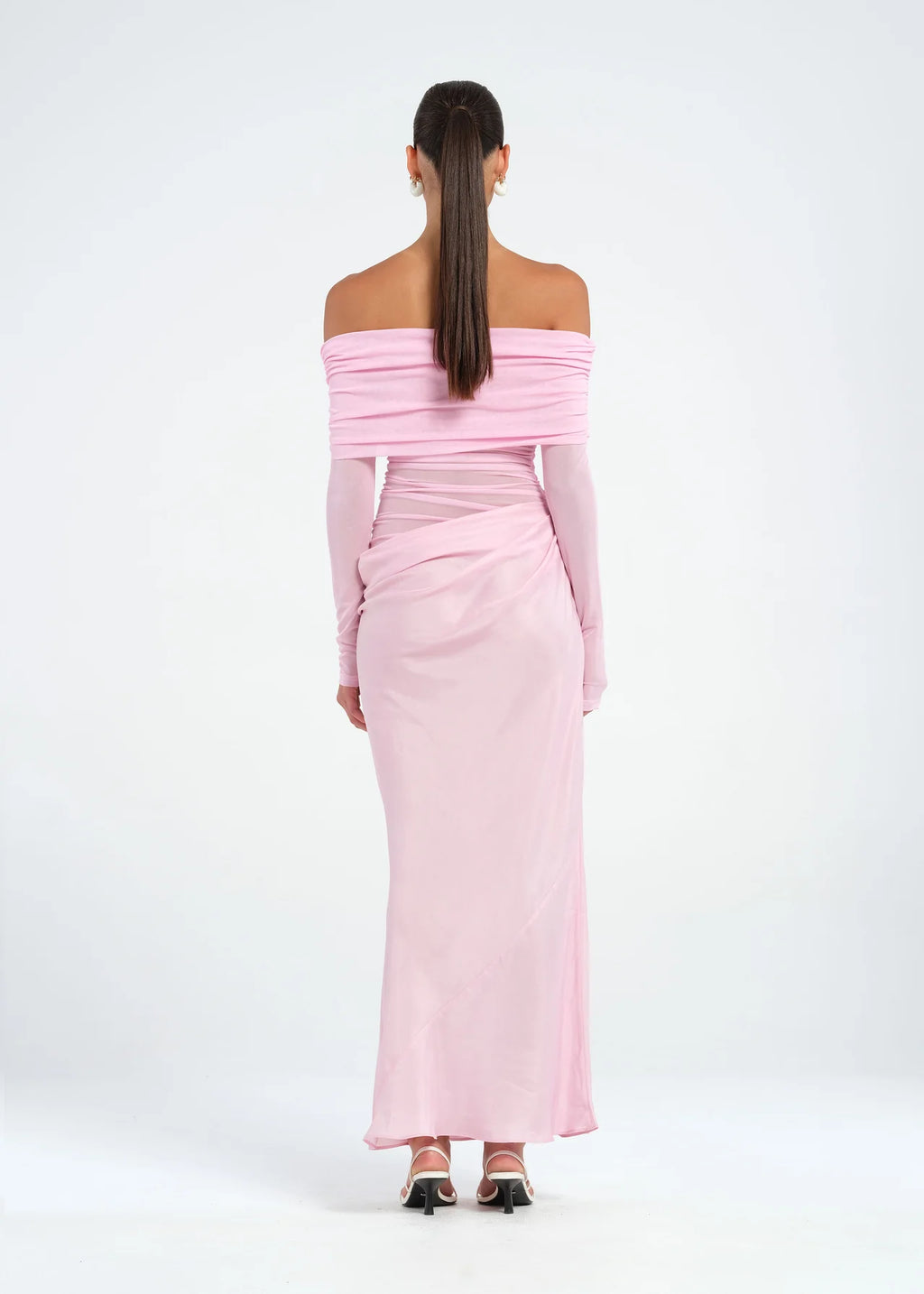 BENNI Yasmin off shoulder dress- Pink