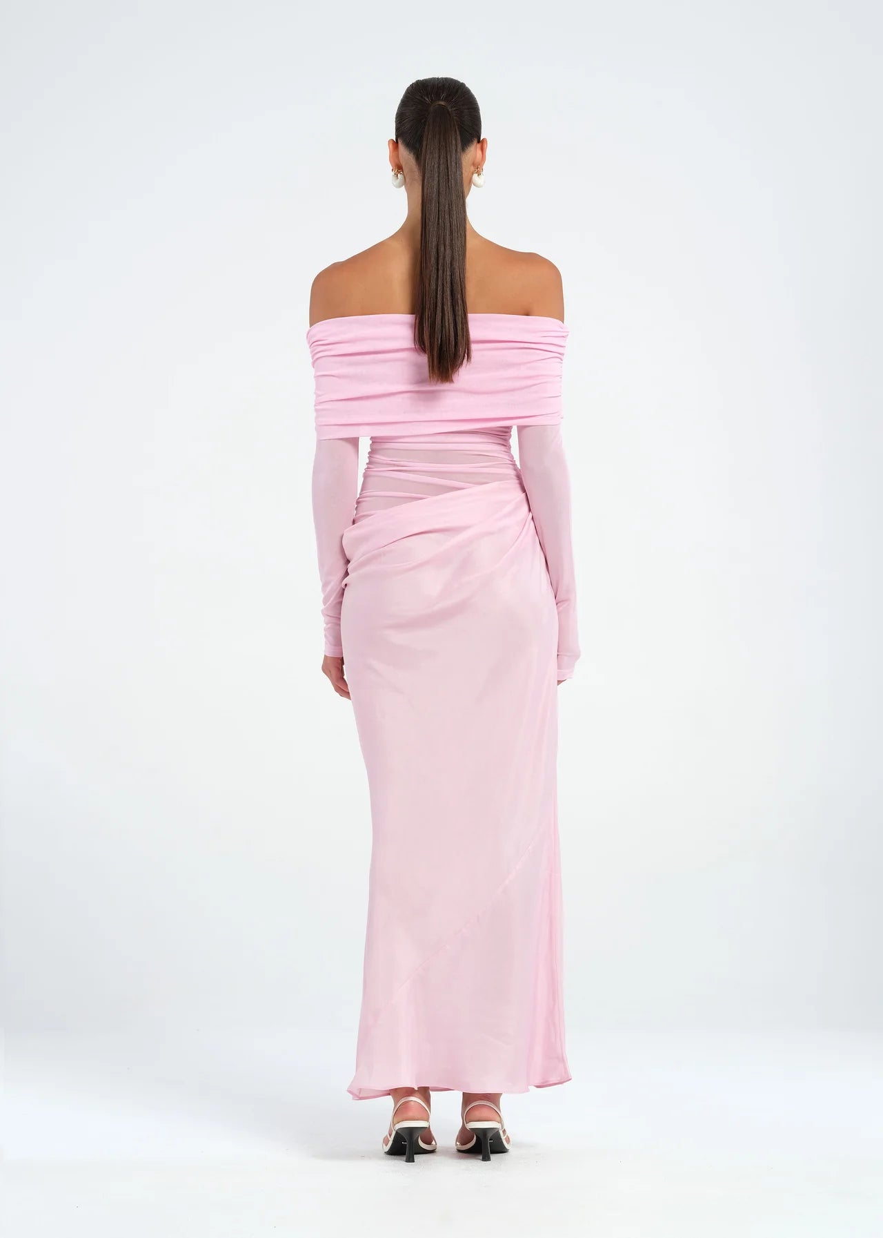 BENNI Yasmin off shoulder dress- Pink