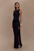 Meshki Henley dress black