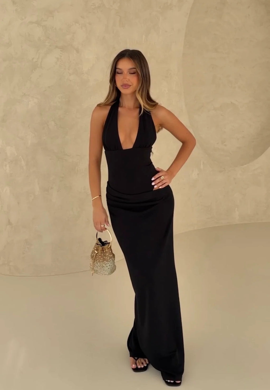 White Fox Twilight Temptation Maxi Dress | Black