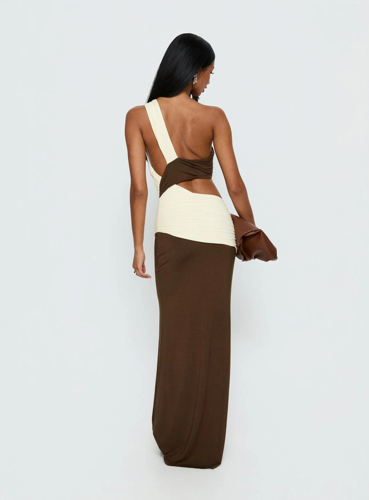 Princess Polly Loletta Draped One Shoulder Maxi Dress