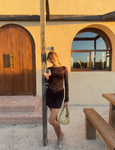 BENNI Oskar mini dress Chocolate