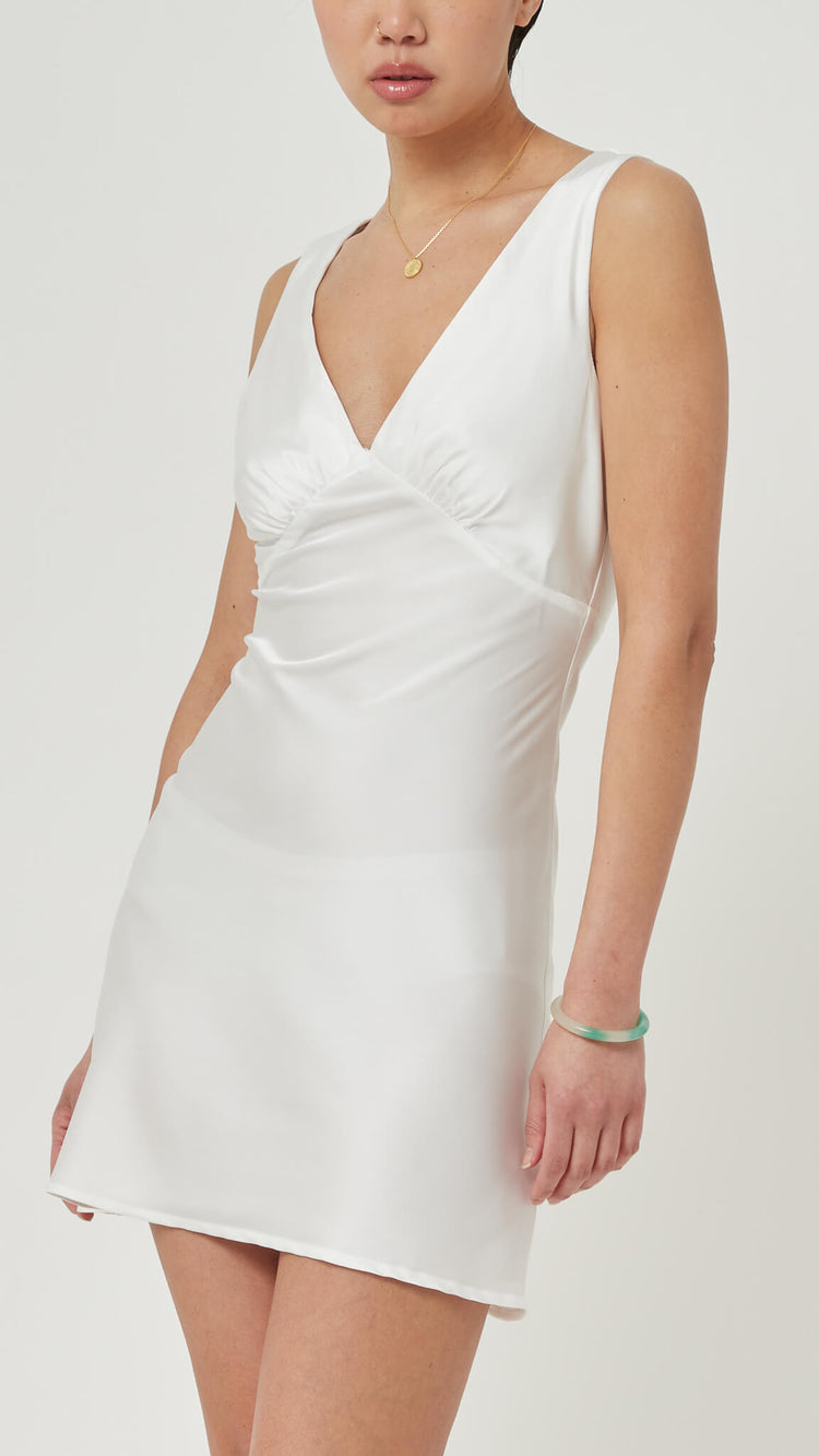 Lioness White V Dress