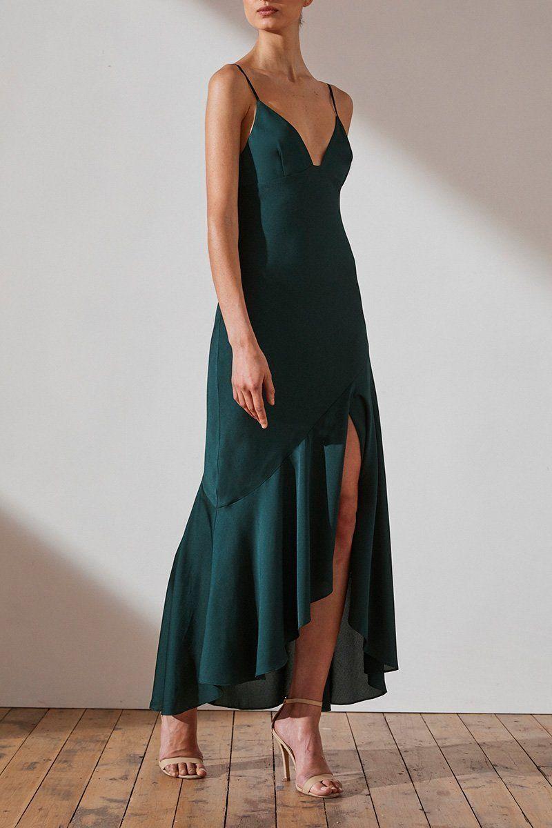 Shona Joy Luxe Bias Asym Green Rent For An Event