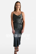 Shona Joy La Lune Bias Slip Dress Olive