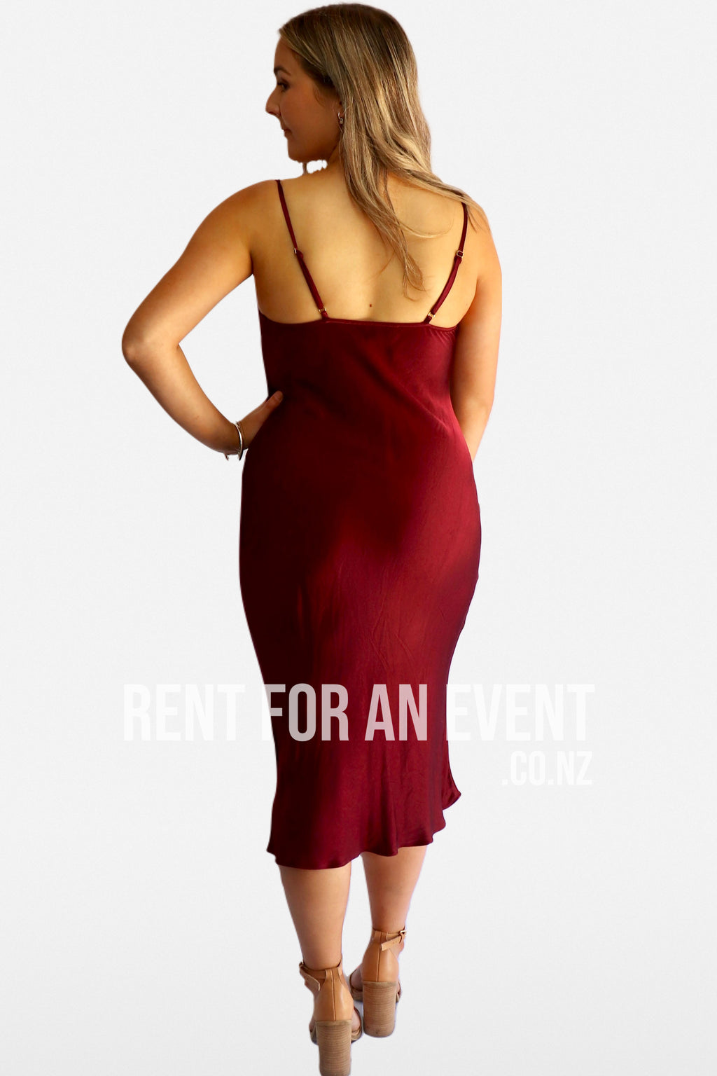 Shona Joy Mia Burgundy Cowl Midi