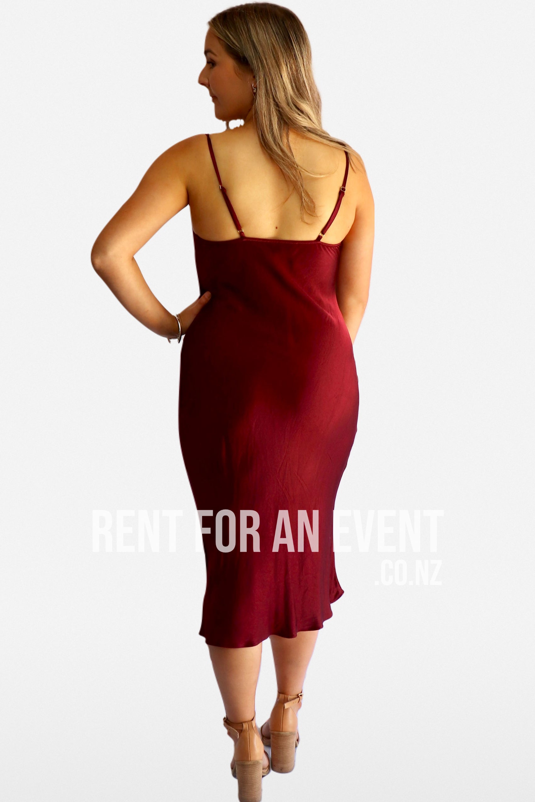 Shona Joy Mia Burgundy Cowl Midi