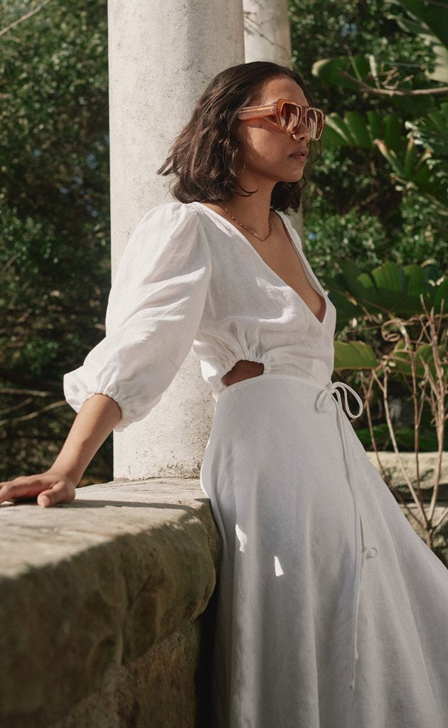 Bec and bridge white midi dress discount